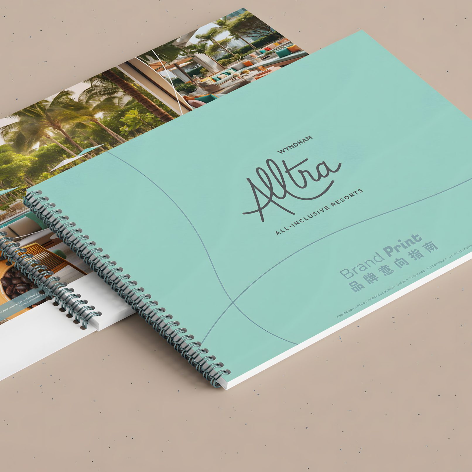 Wyndham Hotels Alltra All-Inclusive Resorts brand print design by Swan & Pool Shenzhen